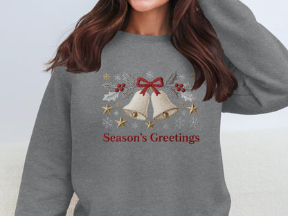 Season's Greetings Bell Design Holiday Sweater
