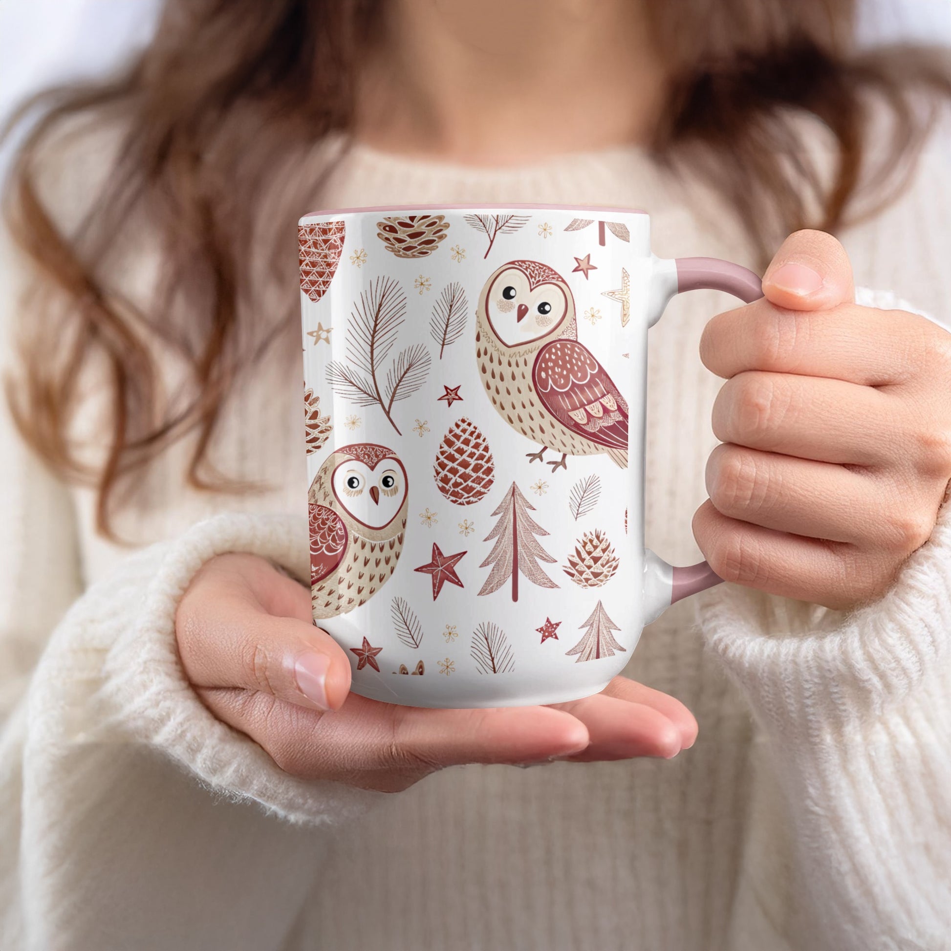 Adorable Owl and Forest Design Mug for Cozy Moments