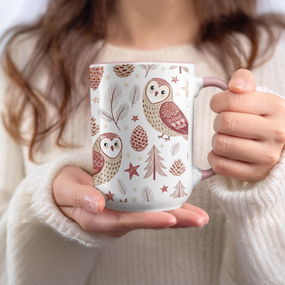 Adorable Owl and Forest Design Mug for Cozy Moments
