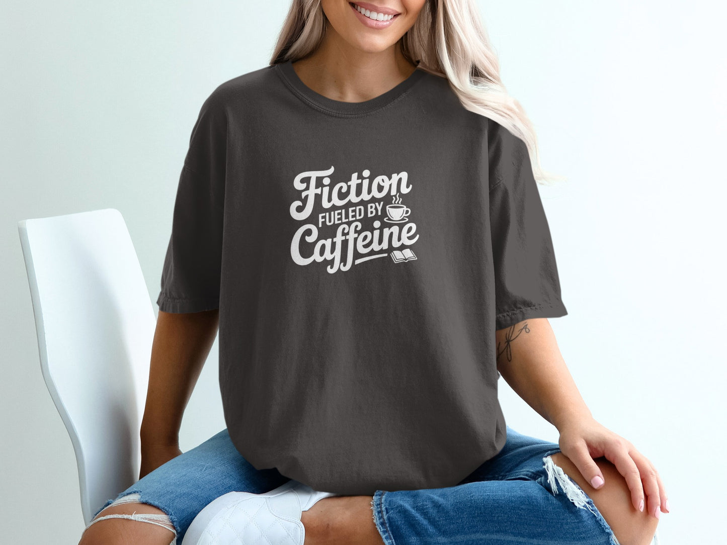 Fiction Fueled By Caffeine Graphic Tee product