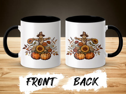 Charming Autumn Scarecrow and Pumpkins Mug Product