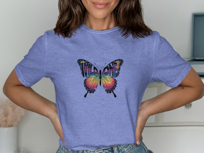 Wild One Colorful Butterfly Design T-shirt product type