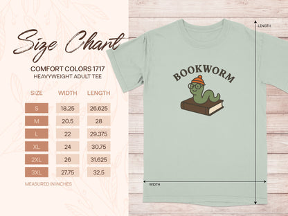 BOOKWORM COMFORT COLORS 1717 HEAVYWEIGHT ADULT TEE product type