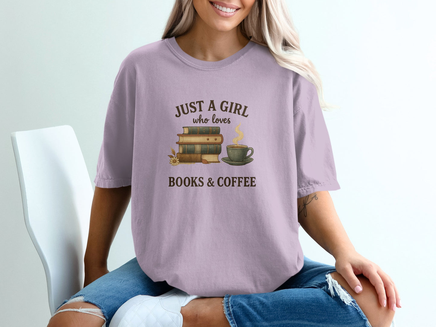 Just a Girl Who Loves Books and Coffee T-shirt product