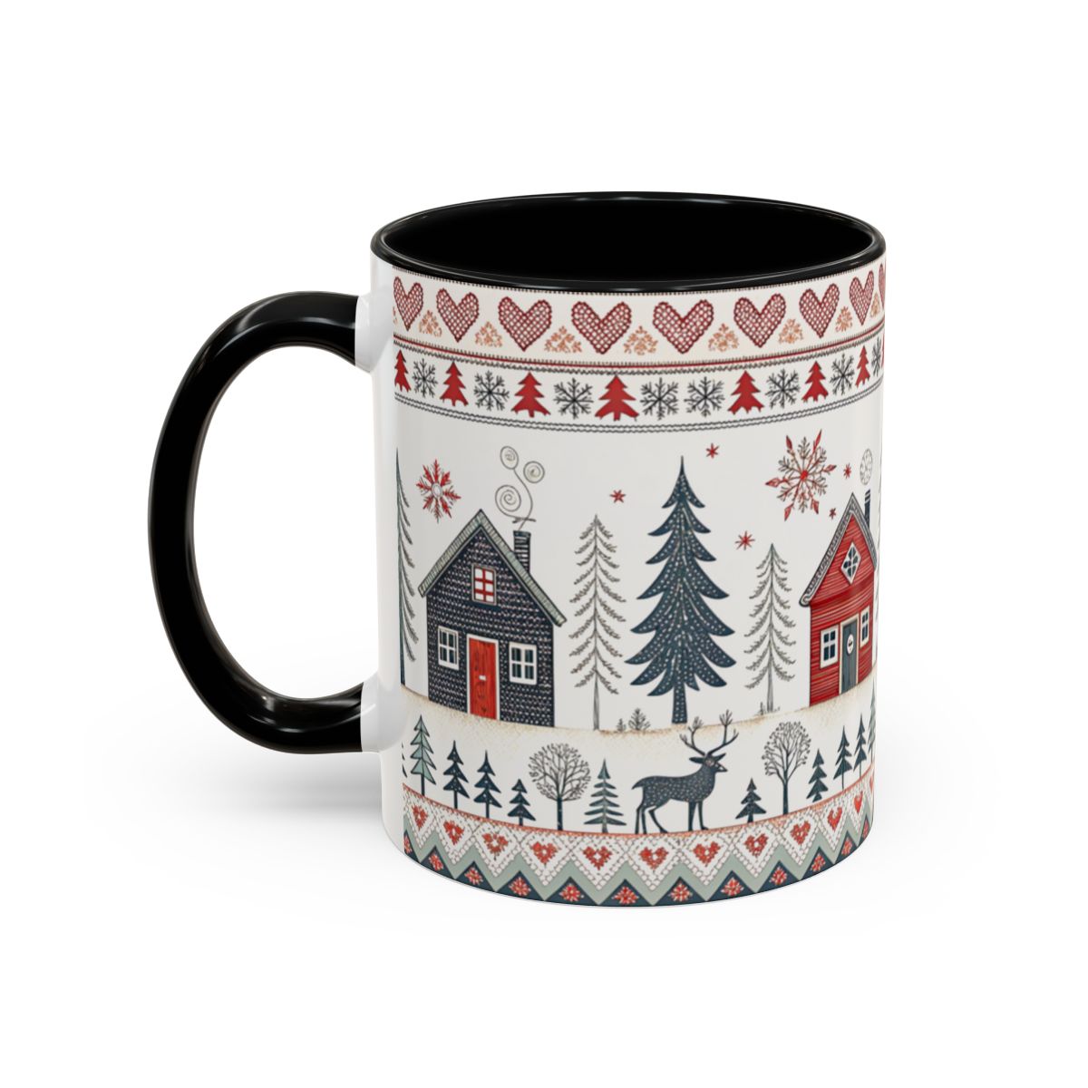 Festive Nordic Winter Wonderland Ceramic Mug