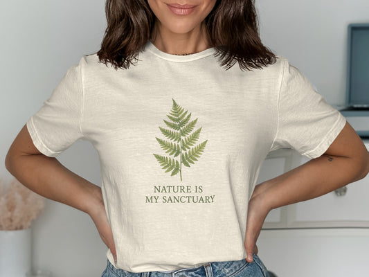 Nature is my sancturary plant graphic women's tops product