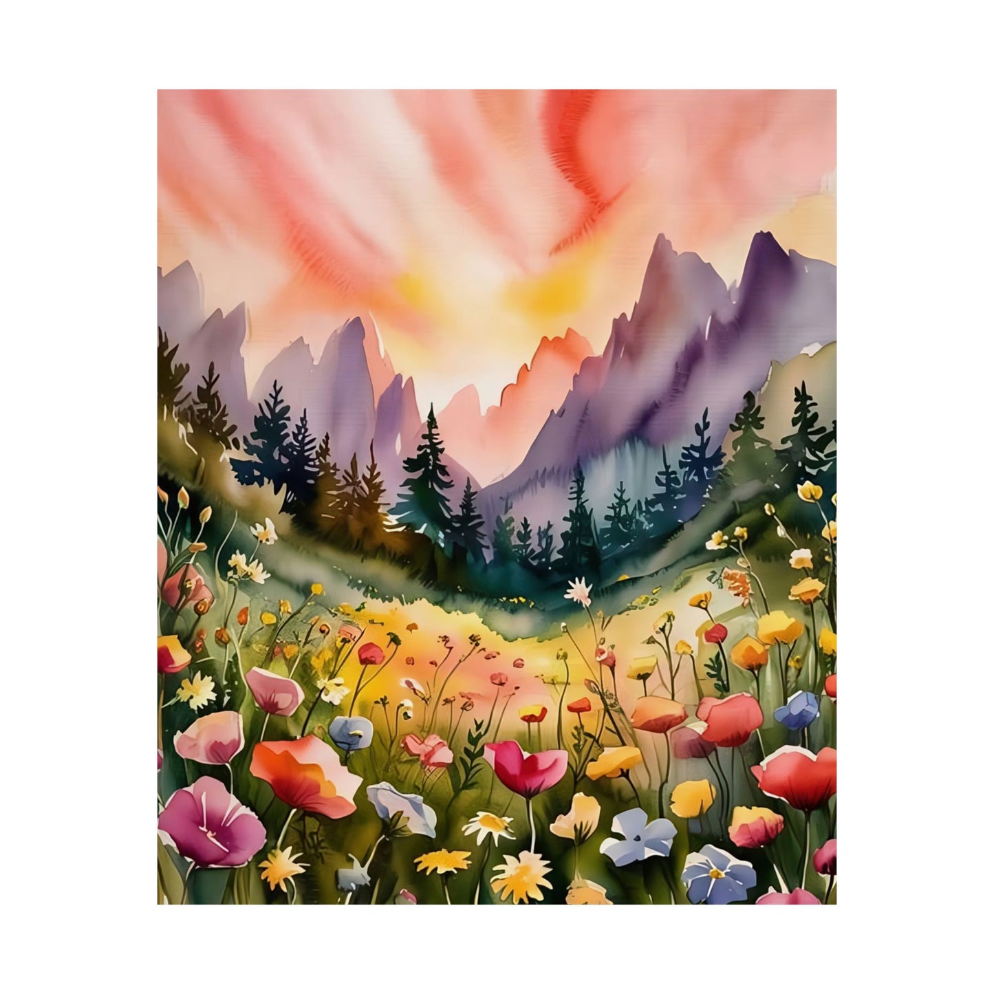 Flowering Meadow Poster