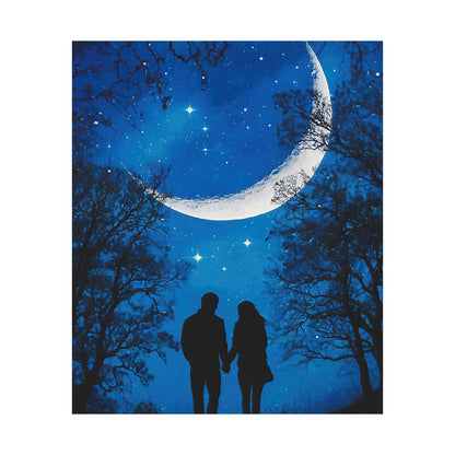 Couple Under The Moon Poster
