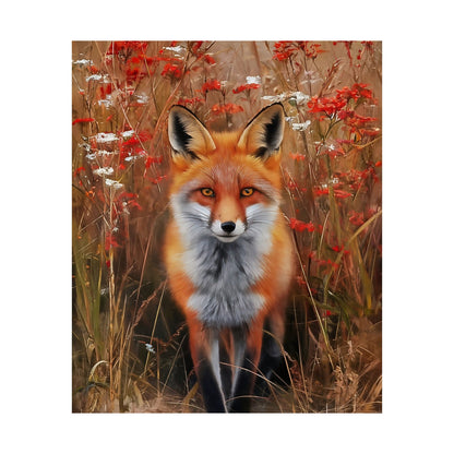 Fox In The Field Poster