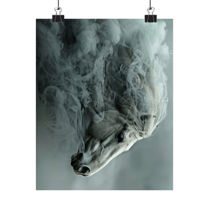 Ethereal Horse In Mist Poster