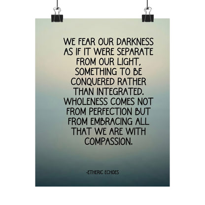 We Fear Our Darkness Poster