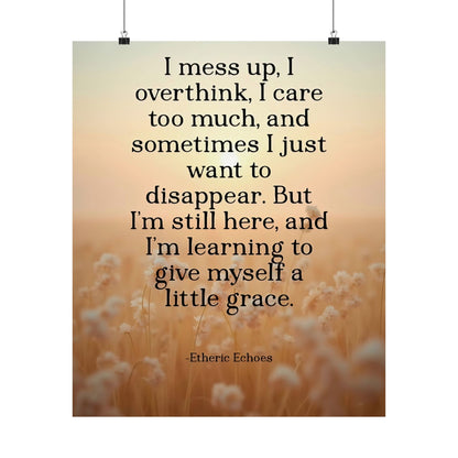 Poetic Affirmation Poster for Overthinkers