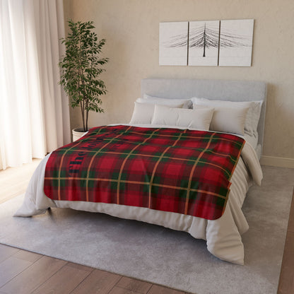 Traditional Red Plaid Family Blanket