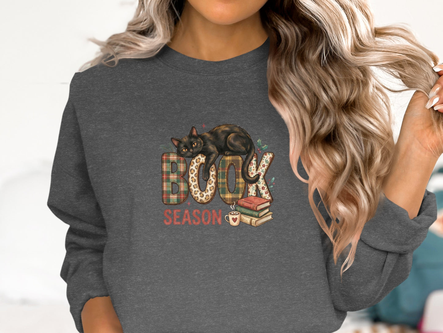 Boo Season Halloween Cat Sweatshirt