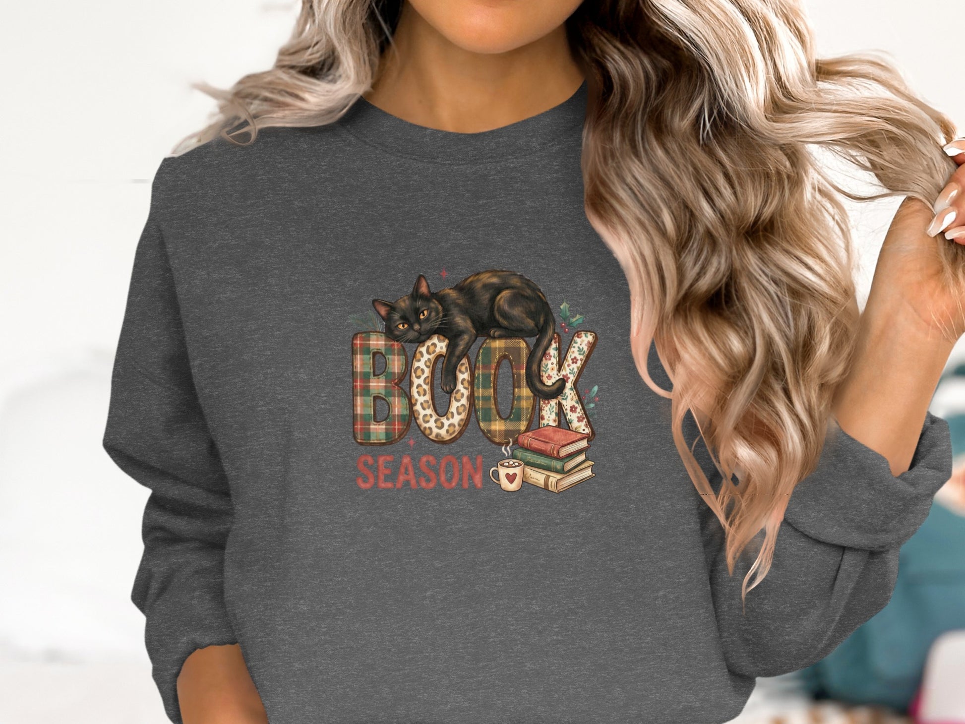 Boo Season Halloween Cat Sweatshirt