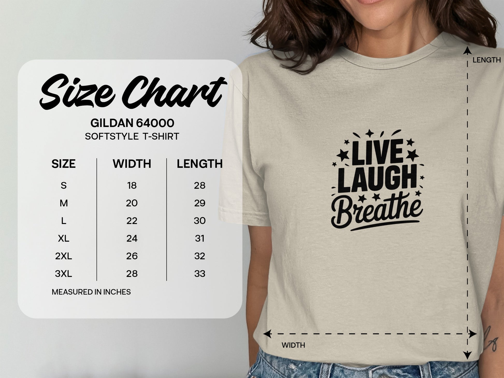 Live Laugh Breathe T-shirt product type