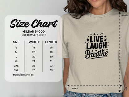 Live Laugh Breathe T-shirt product type