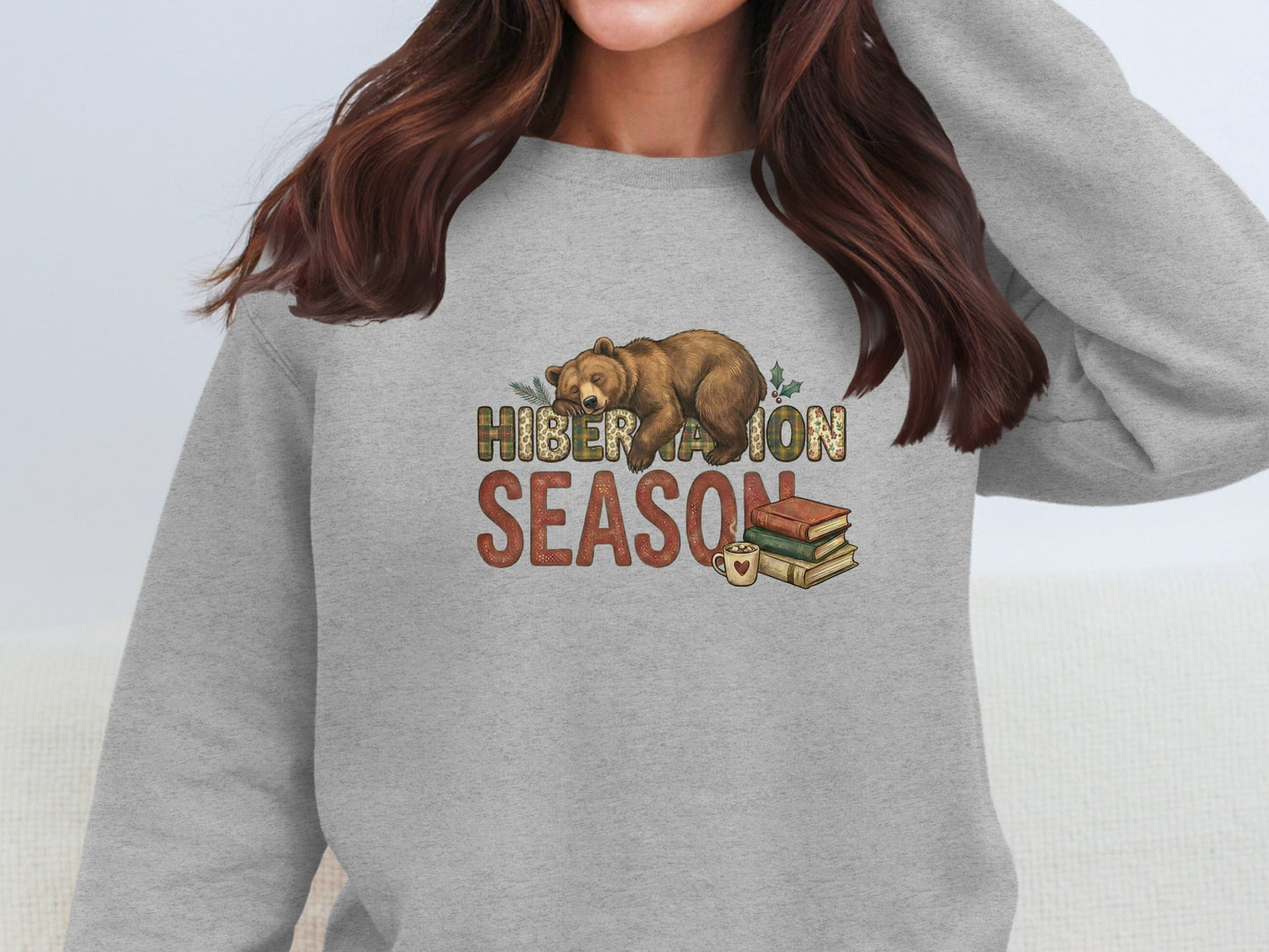 Hibernation Season Bear With Books Sweatshirt Product