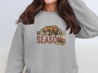Hibernation Season Bear With Books Sweatshirt Product