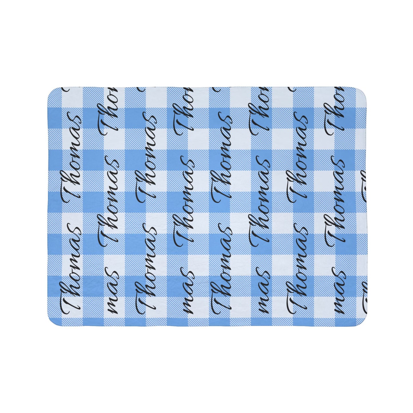 Personalized Boy's Plaid Blanket