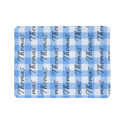 Personalized Boy's Plaid Blanket