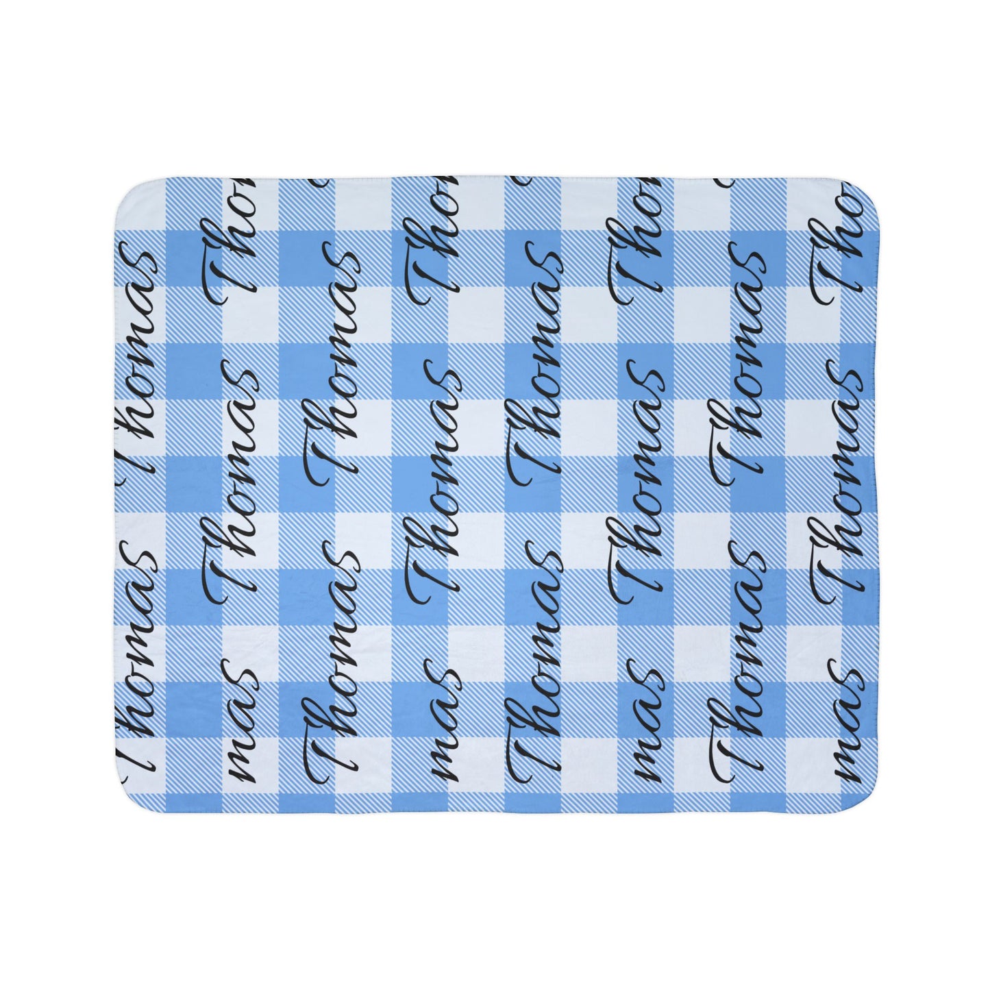 Personalized Boy's Plaid Blanket