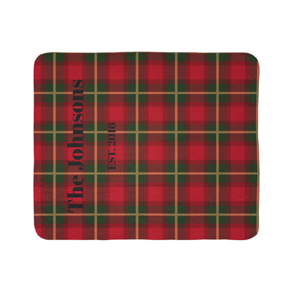 Traditional Red Plaid Family Blanket