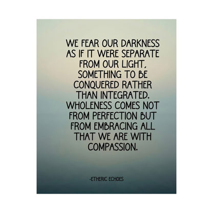 We Fear Our Darkness Poster