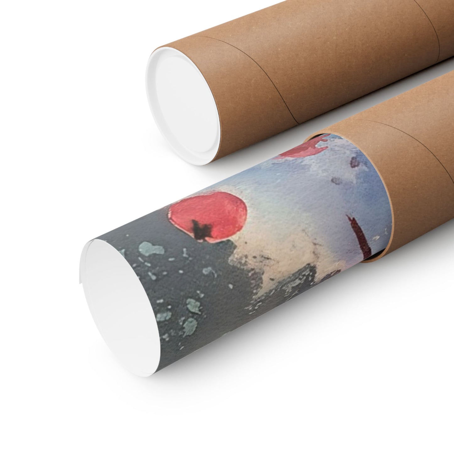Cardinal Winter Scene Poster