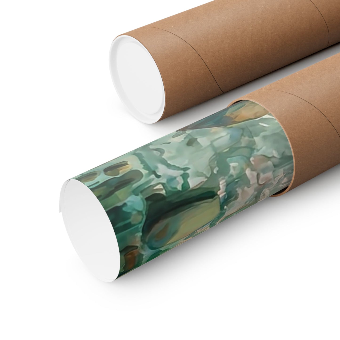Mountain Lake With Pines Poster