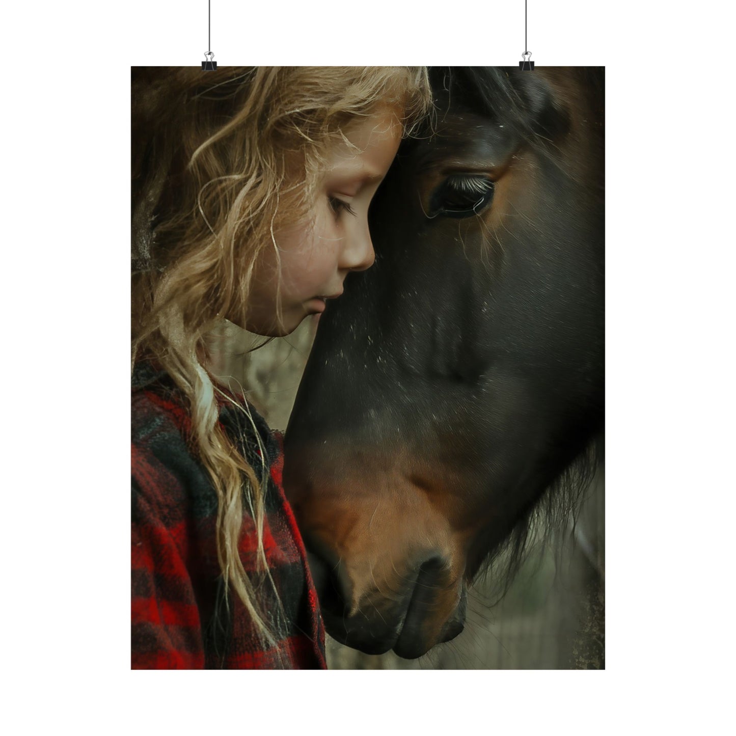 Girl With Horse Poster