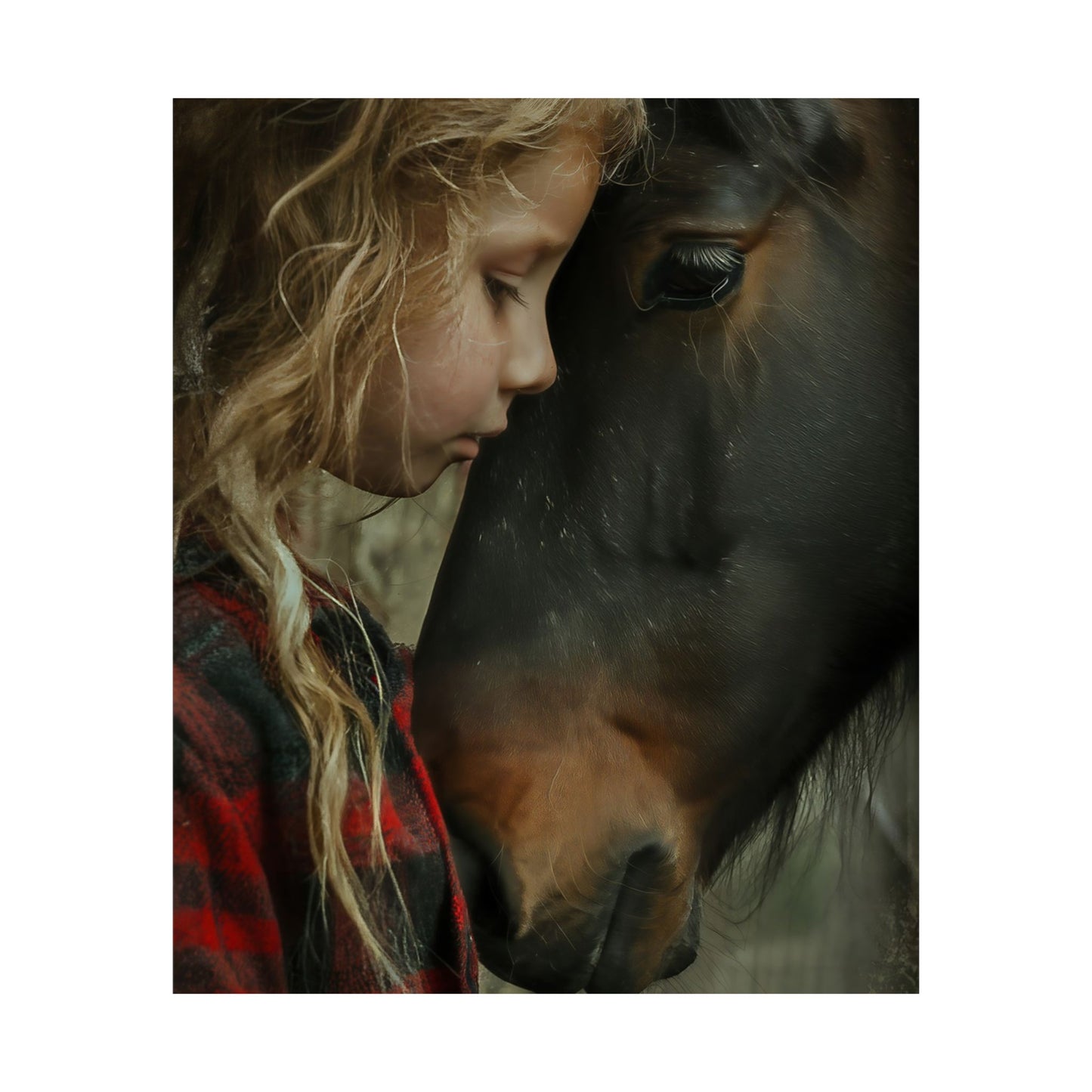 Girl With Horse Poster
