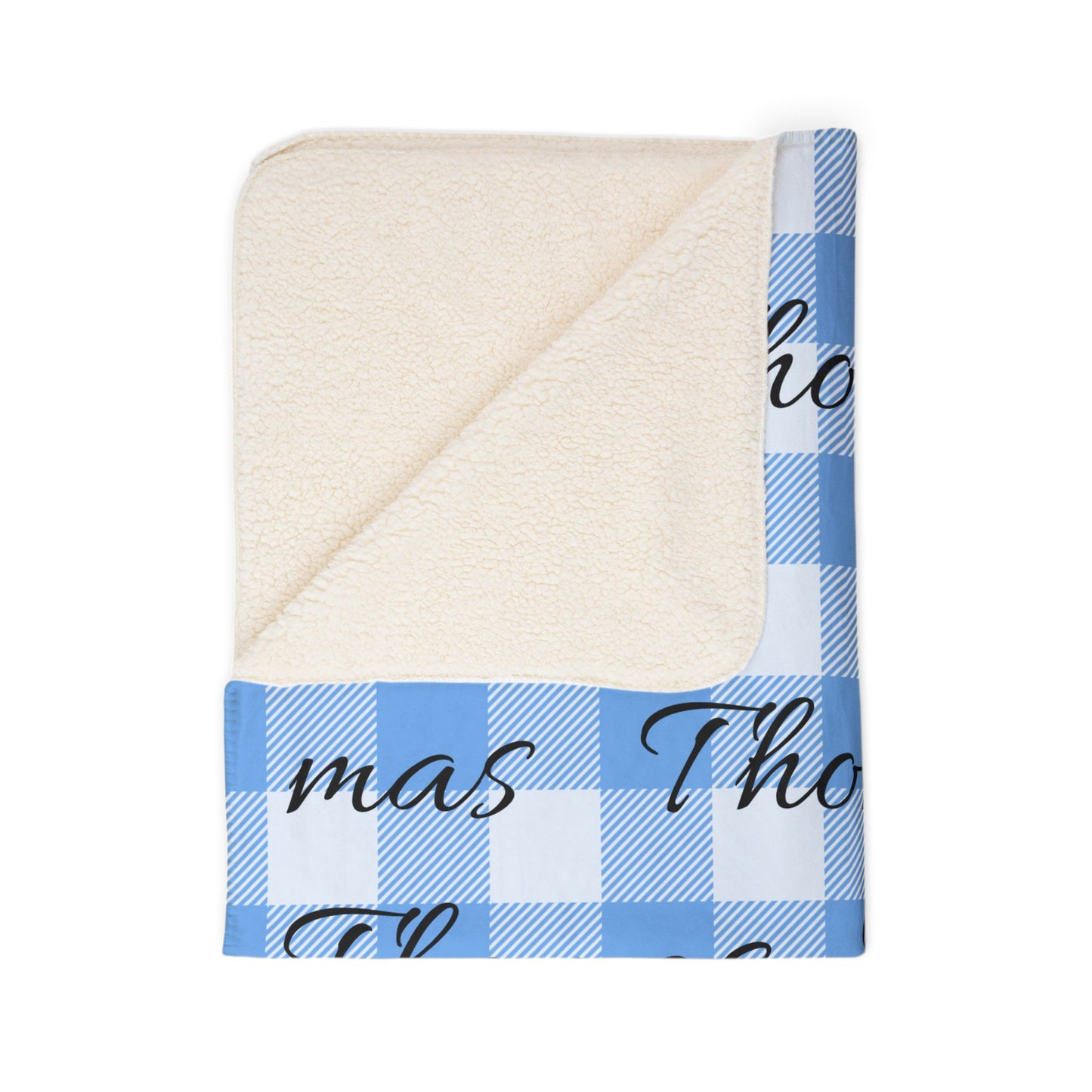 Personalized Boy's Plaid Blanket