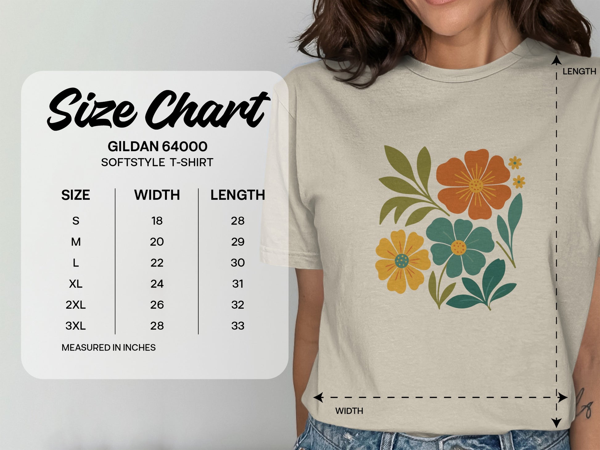 Floral Print Softstyle T-Shirt Fashion Clothing product type