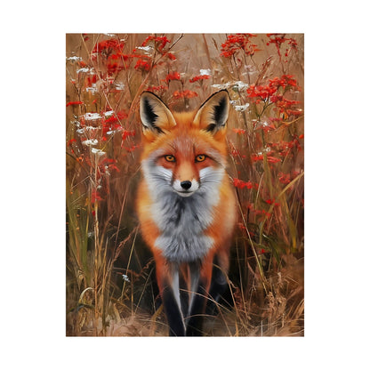Fox In The Field Poster