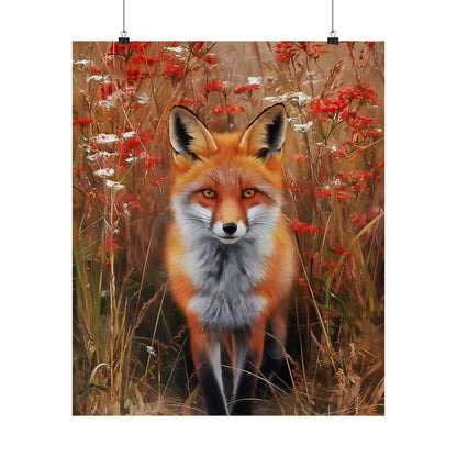 Fox In The Field Poster