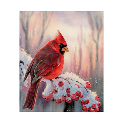 Cardinal Winter Scene Poster