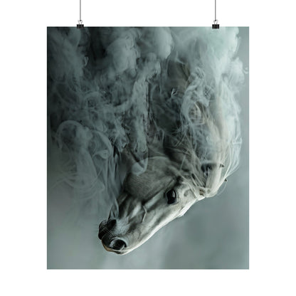 Ethereal Horse In Mist Poster