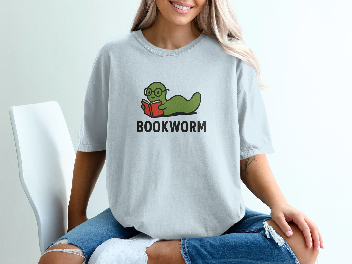 Cute Bookworm Reading Graphic T-shirt product