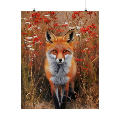 Fox In The Field Poster