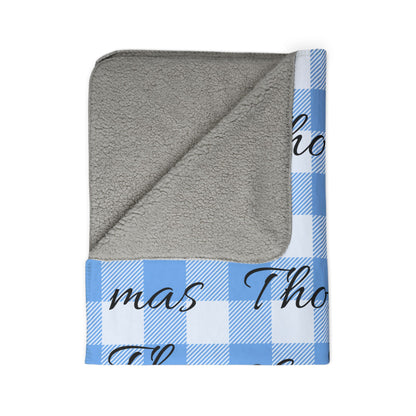 Personalized Boy's Plaid Blanket