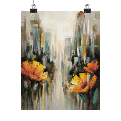 Flowers In The City Poster