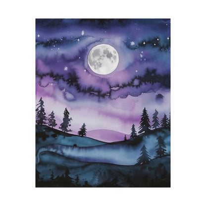 Full Moon Night Sky Poster