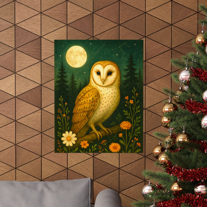 Moonlight Owl Poster