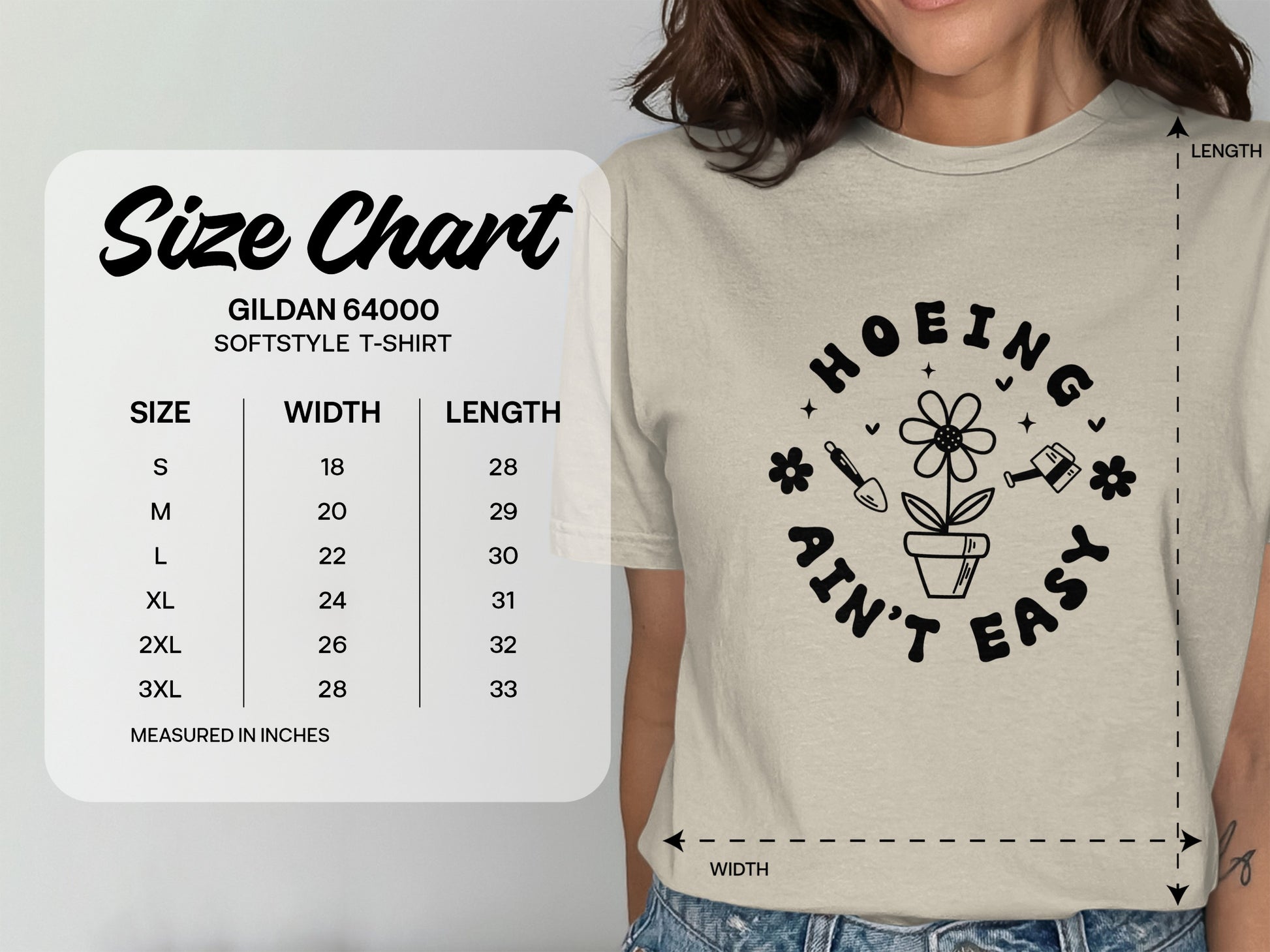 Gardening Themed Hoeing Ain't Easy T-Shirt product