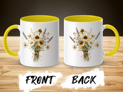 Floral Bouquet Art Yellow Accented Mug product