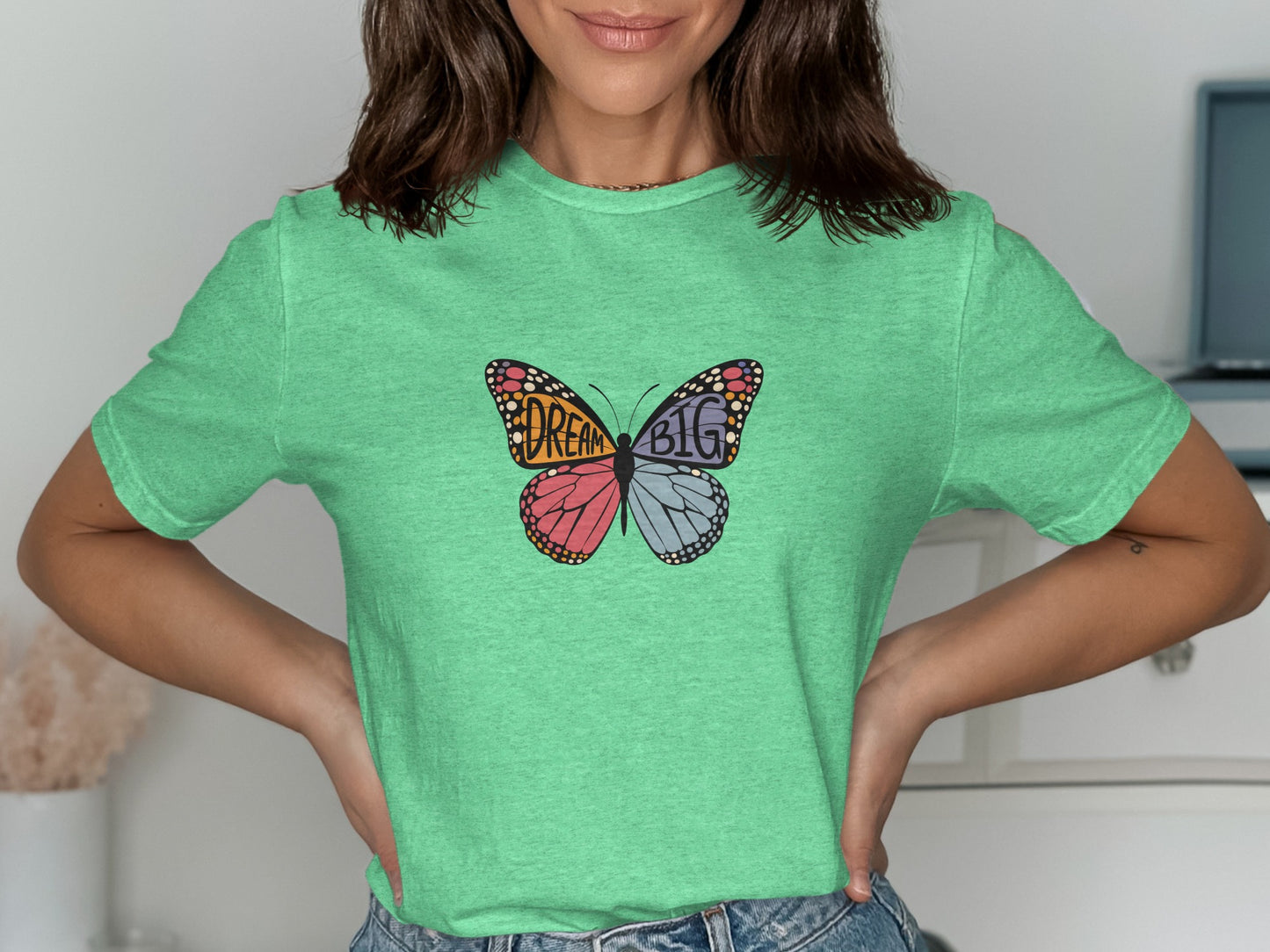Dream Big Butterfly Graphic Tee Shirt product type