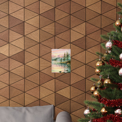 Mountain Lake With Pines Poster