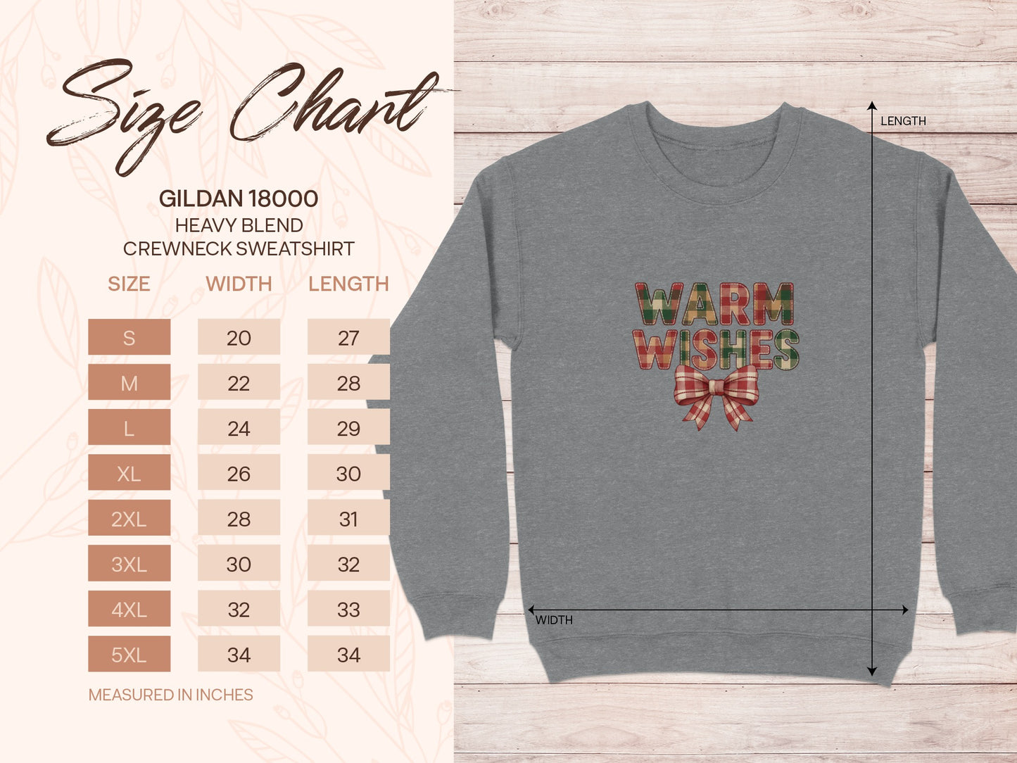 Warm Wishes Design Gildan 18000 Crewneck Sweatshirt