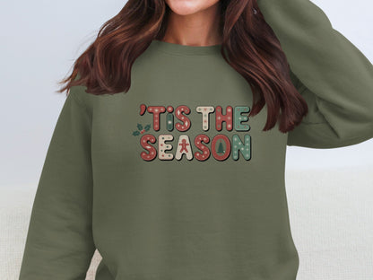 Festive Green 'Tis The Season Holiday Sweatshirt
